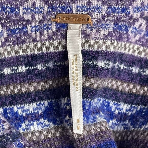 Free People Fair Isle Sleeveless Sweater Mini Dress Medium - Picture 8 of 9